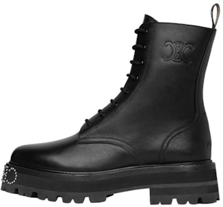 (W) CELINE Boot Ankle Tali 'Kulit Anak Sapi Hitam' 346293579C.38NO Buy (W) CELINE Boot Ankle Tali 'Kulit Anak Sapi Hitam' 346293579C.38NO