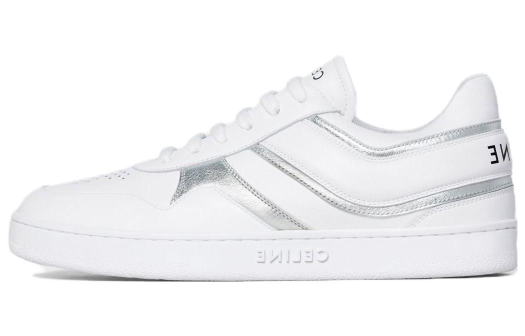 (W) CELINE Lace-Up Round Toe Low-Top 'White Fashion'