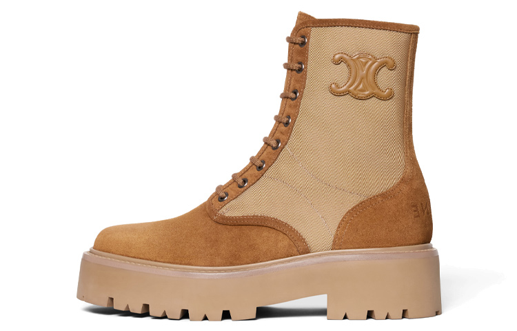 (Women) CELINE Lace-Up Short Boot 'Dark Beige' 354657005C.04DB