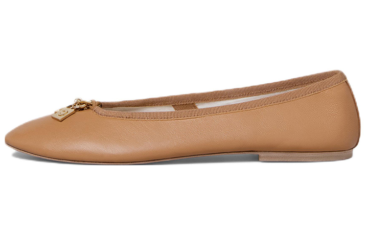 (W) CELINE Lambskin Fashion Flat 'Light Brown'
