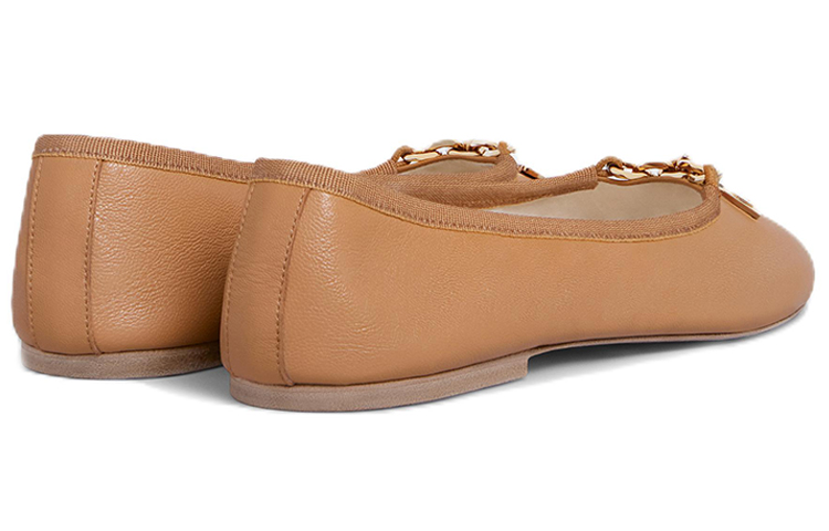 (W) CELINE Lambskin Fashion Flat 'Light Brown' 圖 3