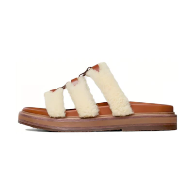 (W) CELINE Lambskin Flat Sandal 'Tan Brown'