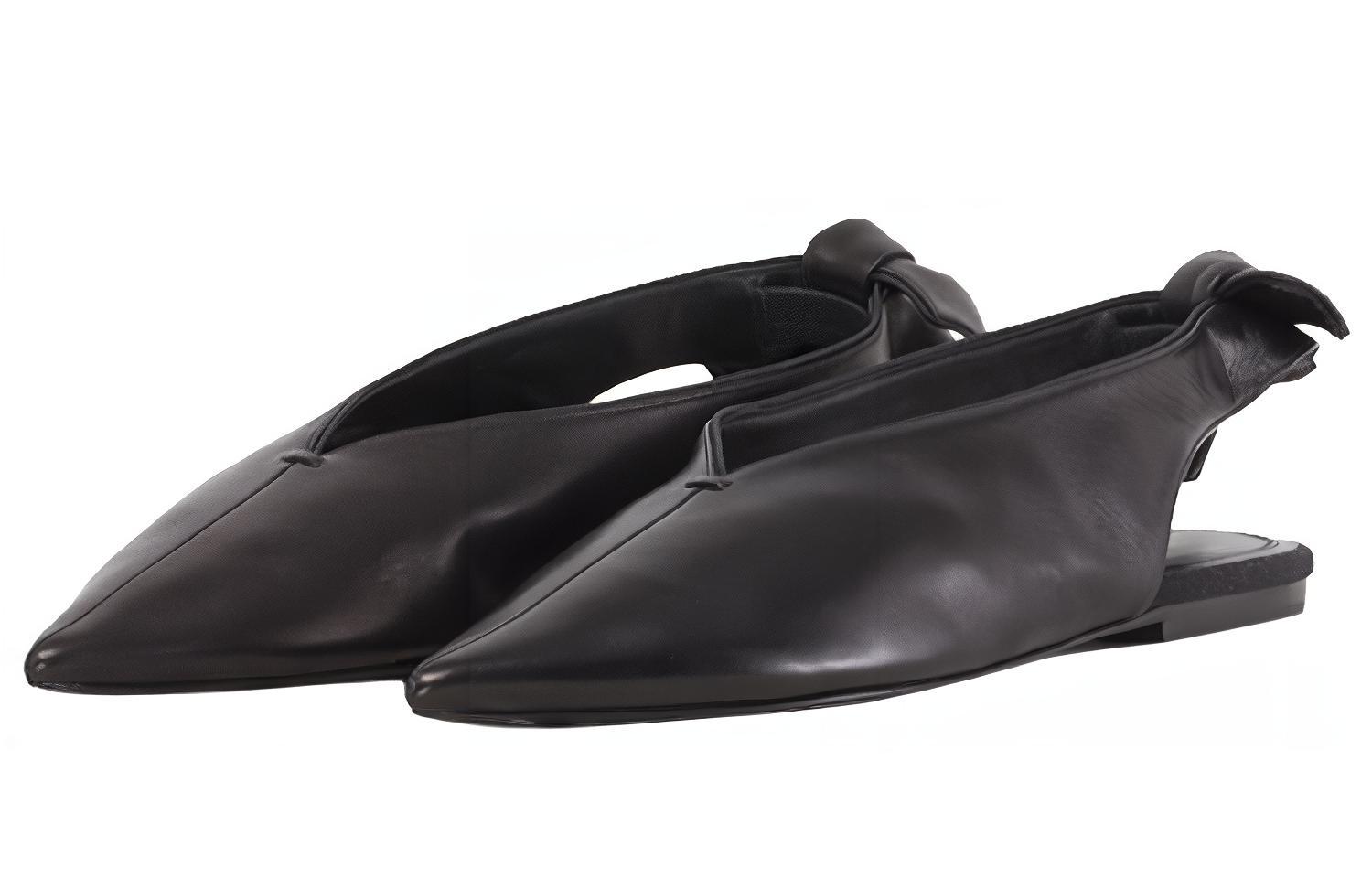 (W) CELINE Lambskin Pointed-Toe Flats 'Black' 圖 3