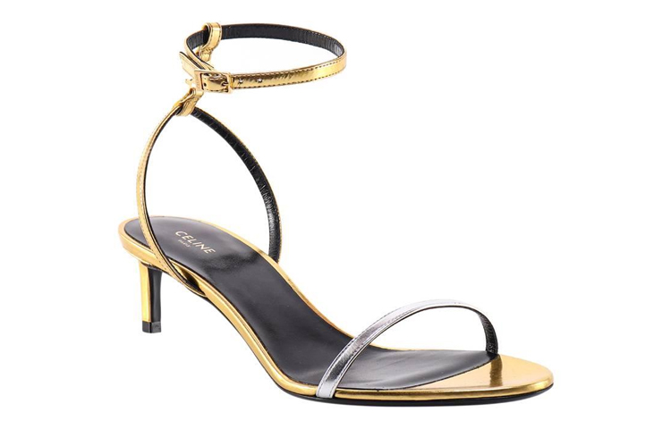 (W) CELINE Laminated Leather Sandal 'Gold' 圖 2