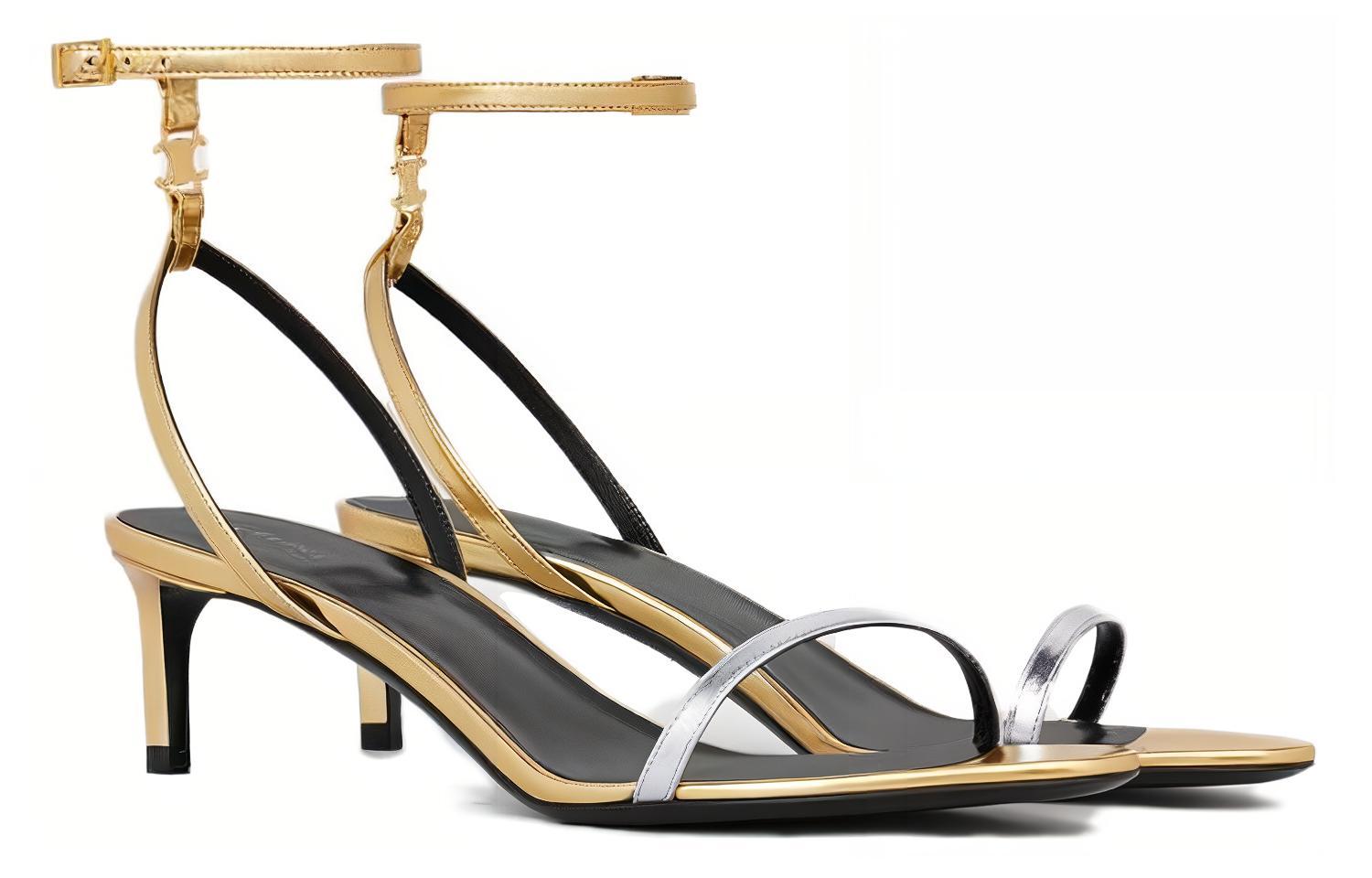 (W) CELINE Laminated Leather Sandal 'Gold' 圖 3