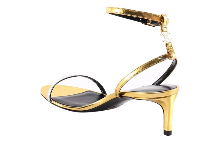 (W) CELINE Laminated Leather Sandal 'Gold' 圖 4