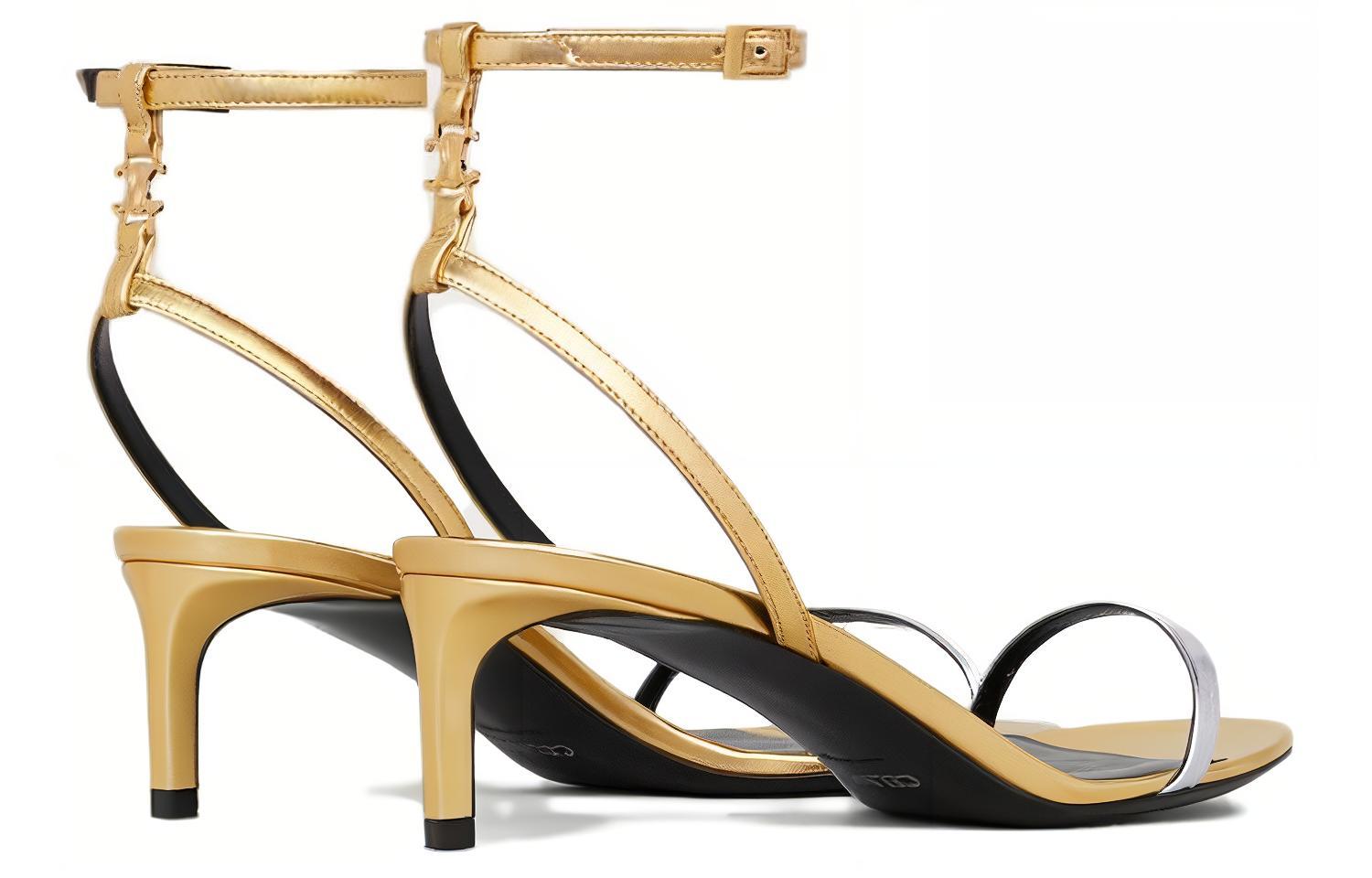 (W) CELINE Laminated Leather Sandal 'Gold' 圖 5
