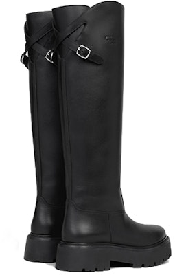 (Women) CELINE Large Buckle High Boots 'Black Leather' 351453607C.38NO Lookbook (Women) CELINE Large Buckle High Boots 'Black Leather' 351453607C.38NO