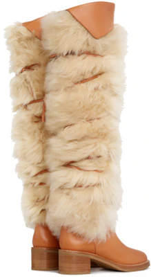 (Women) CELINE Leather and Shearling Tall Boots 'Tan' 340014240C.04LU Shop (Women) CELINE Leather and Shearling Tall Boots 'Tan' 340014240C.04LU