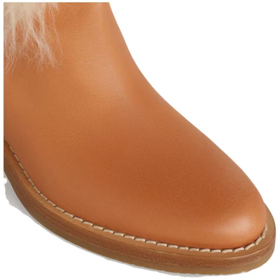 (Women) CELINE Leather and Shearling Tall Boots 'Tan' 340014240C.04LU Purchase (Women) CELINE Leather and Shearling Tall Boots 'Tan' 340014240C.04LU
