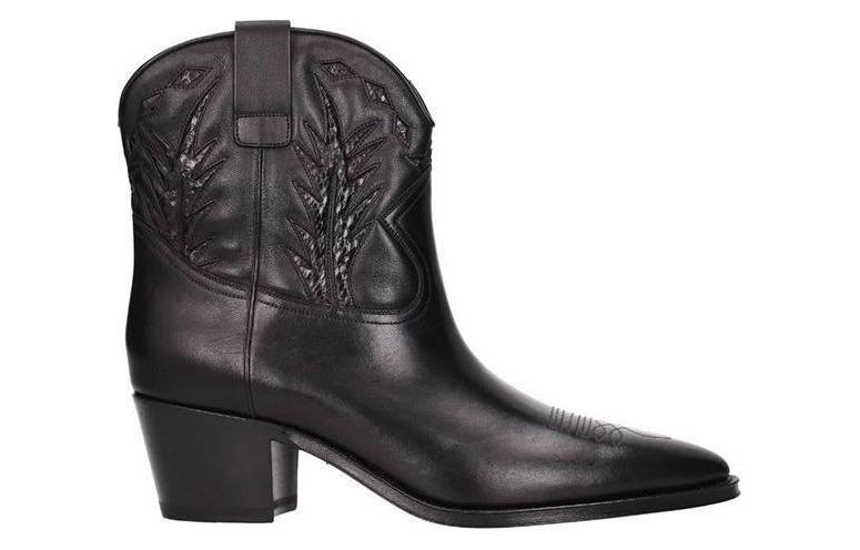 Order (W) 셀린느 블랙 가죽 앵클부츠 (Celine Black Leather Ankle Boots) 340054241C.38NO