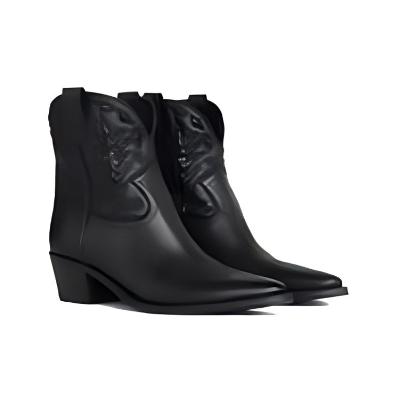 Lookbook (W) 셀린느 블랙 가죽 앵클부츠 (Celine Black Leather Ankle Boots) 340054241C.38NO