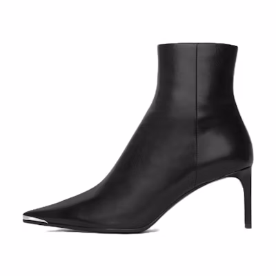 (W) CELINE Leather Ankle Boot 'Black Fashion Heel'