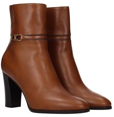 (Women) CELINE Leather Ankle Boot 'Brown' 336543190C.18TO Order (Women) CELINE Leather Ankle Boot 'Brown' 336543190C.18TO