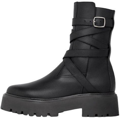 women-celine-leather-ankle-boots-fashion-buckle-black-351773607-c-38-no