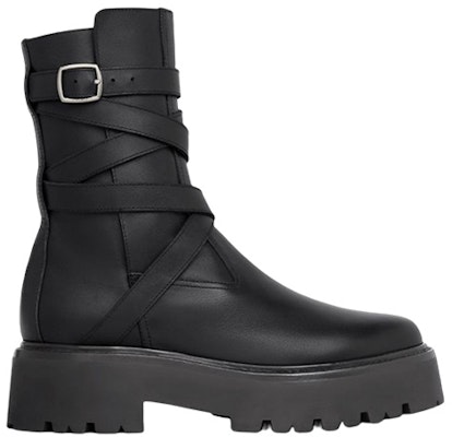 (W) CELINE Boots Kulit Hitam 'Fashion Buckle' 351773607C.38NO Order (W) CELINE Boots Kulit Hitam 'Fashion Buckle' 351773607C.38NO