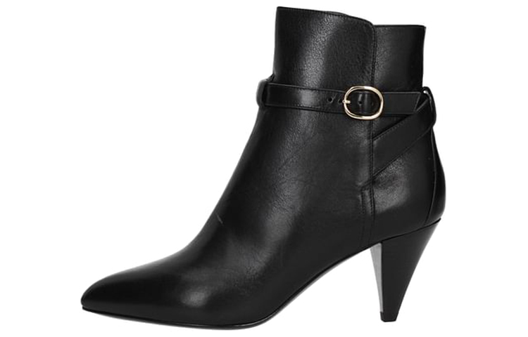 Buy (W) セリーヌ レザーアンクルブーツ  "最先端ブラック" 332573190C.38NO