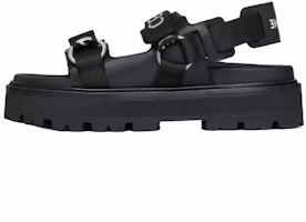 (Women) CELINE Leather Block Heel Sandals Black 345583620C.38NO (No Original Shoe Box) (Women) CELINE Leather Block Heel Sandals Black 345583620C.38NO (No Original Shoe Box)