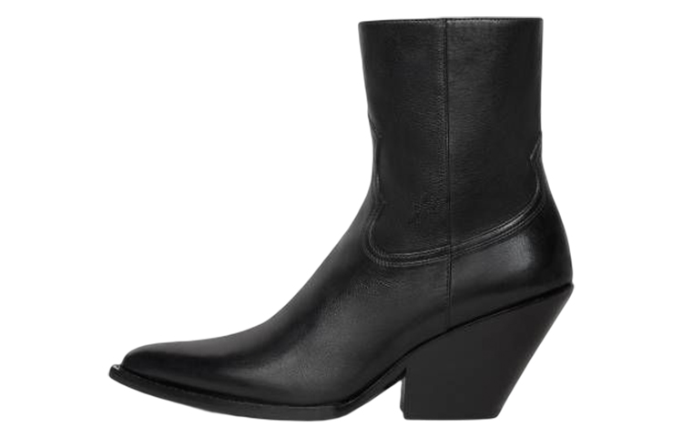 (Women) CELINE Leather Bootie 'Black Fashion Slip-On' 353333492C.38NO