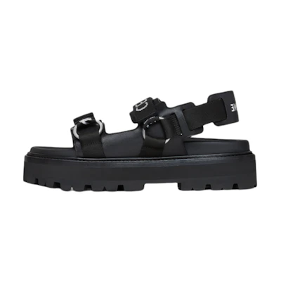 (W) CELINE Leather Chunky Heel Sandal 'Black Fashion'