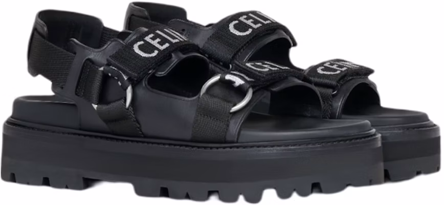 (Women) CELINE Leather Chunky Heel Sandal 'Black Fashion' 345583620C.38NO Lookbook (Women) CELINE Leather Chunky Heel Sandal 'Black Fashion' 345583620C.38NO