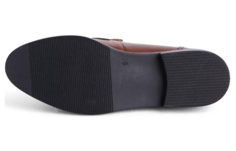 (W) CELINE Leather Flat 'Brown' 圖 5