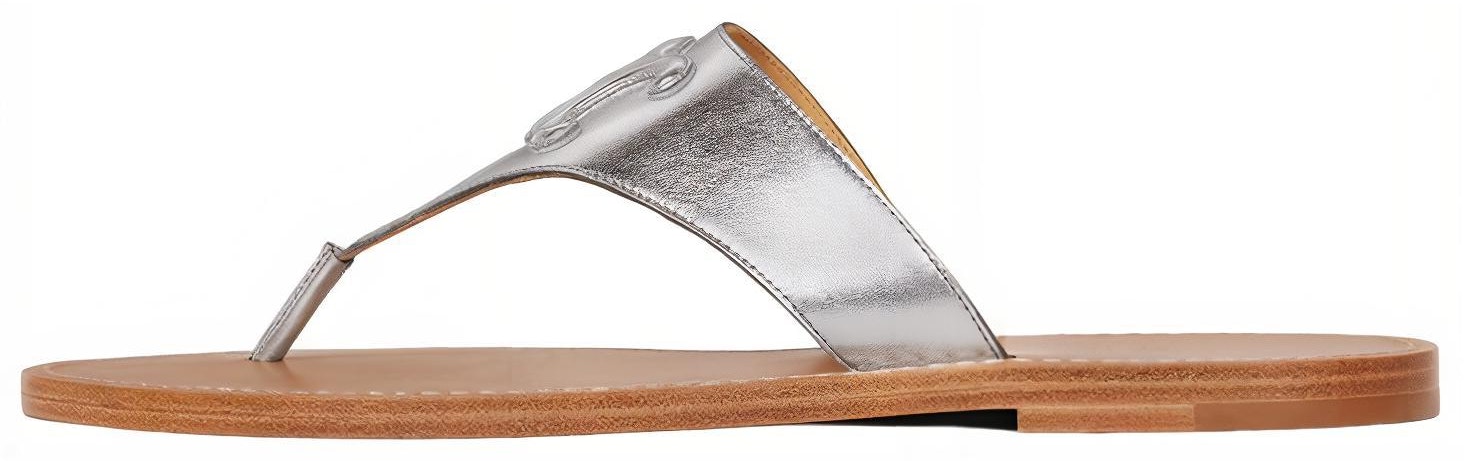 women-celine-leather-huarache-slide-silver-345743093-c-36-ag