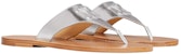 (W) CELINE Kulit Huarache Slide 'Perak' 345743093C.36AG