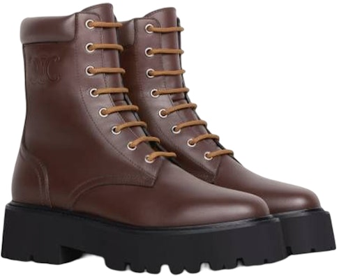 (W) 셀린느 브라운 가죽 레이스업 부츠 (Celine Brown Leather Lace-up Boots) 347183658C.19EB Order (W) 셀린느 브라운 가죽 레이스업 부츠 (Celine Brown Leather Lace-up Boots) 347183658C.19EB