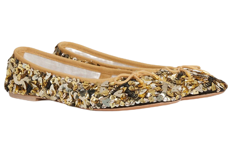 Lookbook (W) 셀린 가죽 레이스 플랫 골드 (Selin Gajuk Reiseu Pleat Goldeu) 347313661C.35OR