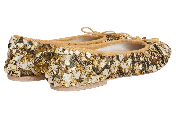 Shop (W) 셀린 가죽 레이스 플랫 골드 (Selin Gajuk Reiseu Pleat Goldeu) 347313661C.35OR