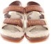 Shop (W) Sandal Logo Kulit CELINE 'Putih Coklat' 350813699C.02NT