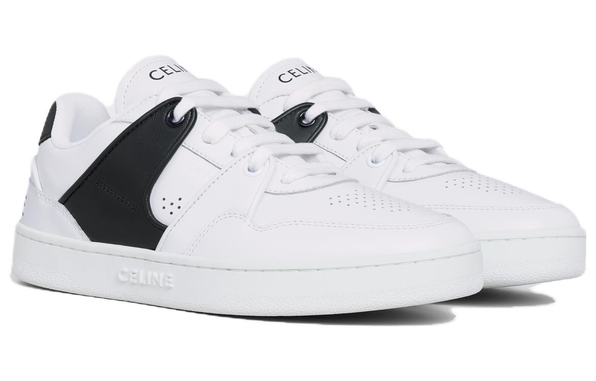 Shop CELINE賽琳 皮革 舒適系帶 低幫 板鞋 女款 白色