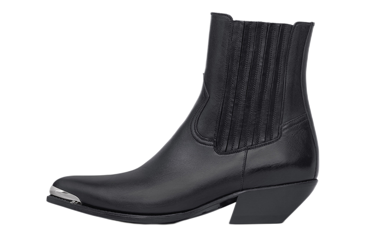 (Women) CELINE Leather Metal Toe Chelsea Boot 'Black' 348303492C.38NO