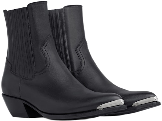 (W) セリーヌ レザー メタル トゥ チェルシーブーツ (黒) 348303492C.38NO Order (W) セリーヌ レザー メタル トゥ チェルシーブーツ (黒) 348303492C.38NO