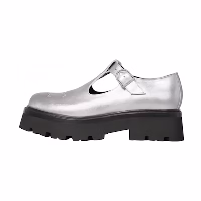 (W) CELINE Leather Platform Derby 'Silver Cut-Out'