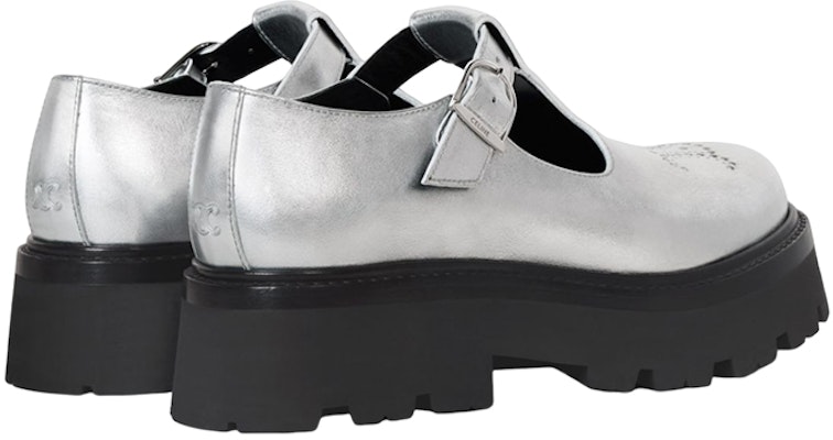 (W) セリーヌ レザーカットアウトダービー (シルバー) 348613093C.36AG Lookbook (W) セリーヌ レザーカットアウトダービー (シルバー) 348613093C.36AG