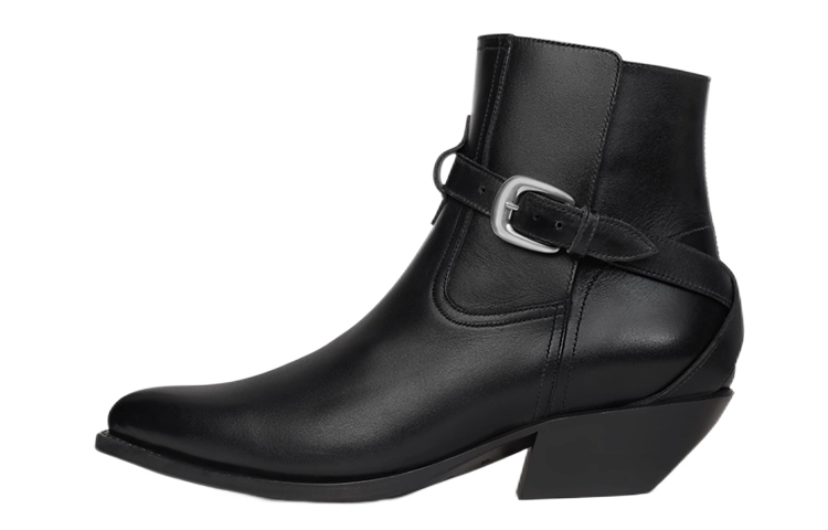 (Women) CELINE Leather Pointed Toe Ankle Boot 'Black' 347383492C.38NO