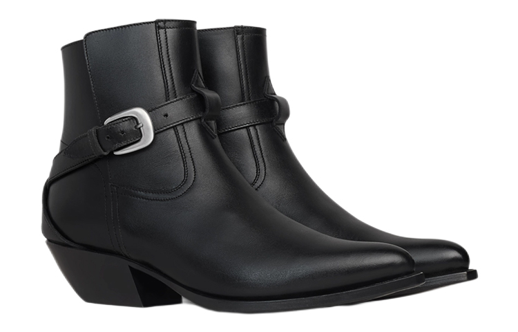 Order (Women) CELINE Leather Pointed Toe Ankle Boot 'Black' 347383492C.38NO