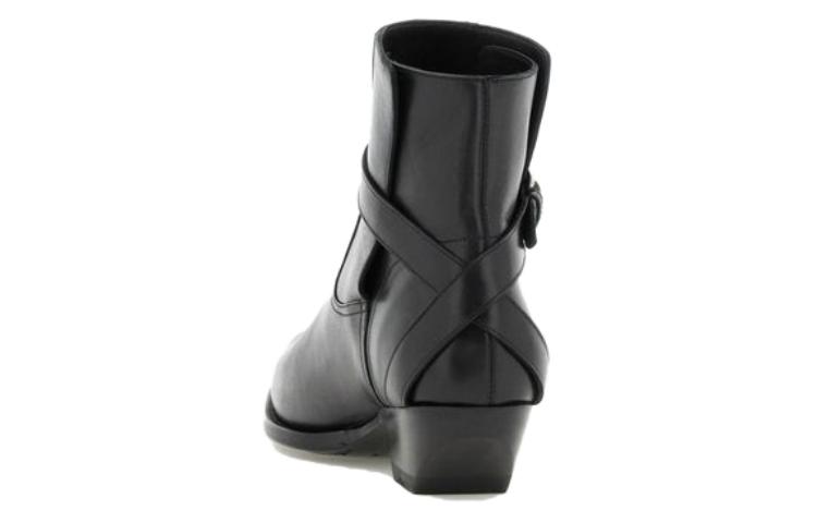 Shop (Women) CELINE Leather Pointed Toe Ankle Boot 'Black' 347383492C.38NO