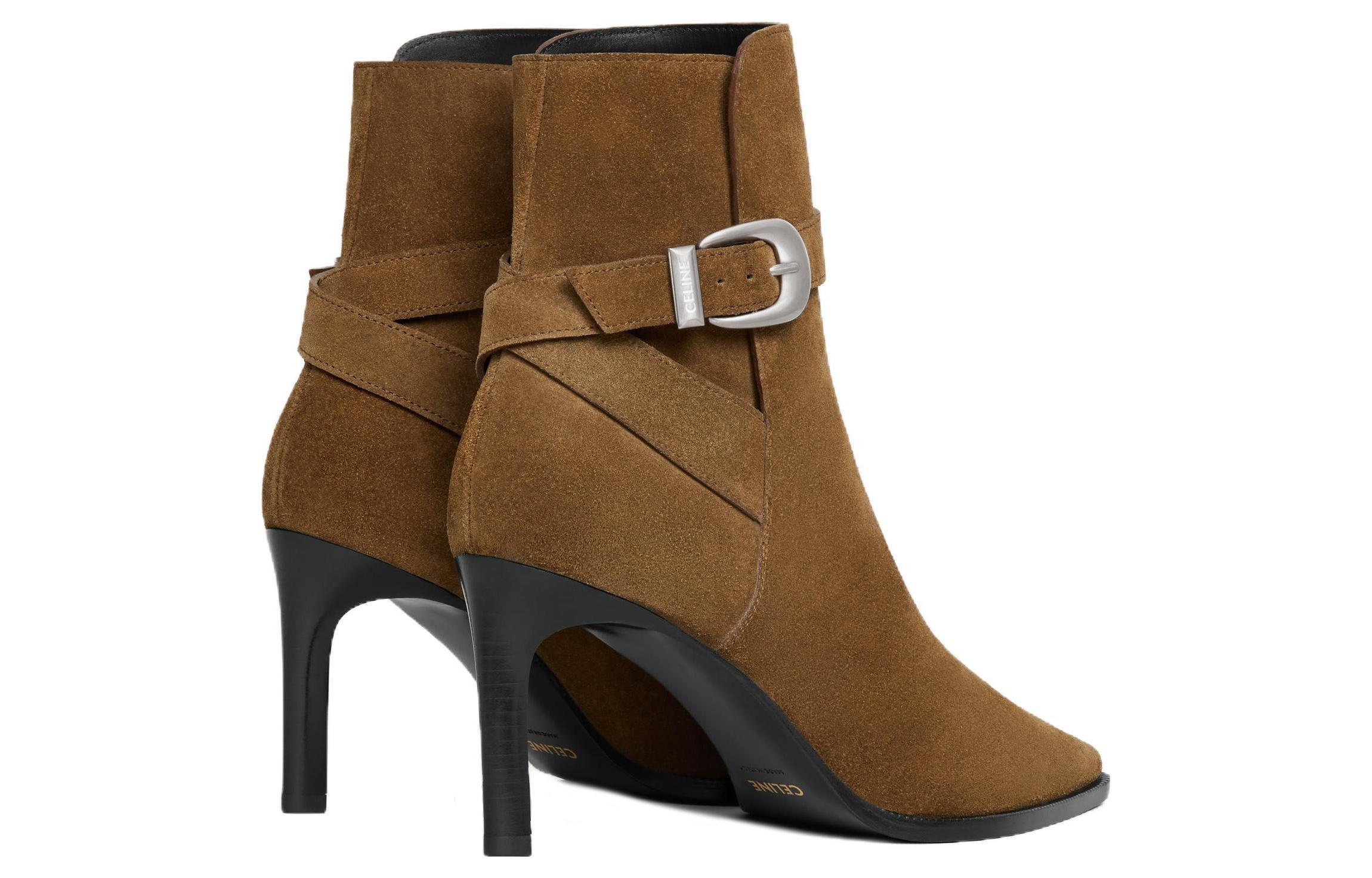 Lookbook (W) CELINE Sepatu Boots Kulit Hak Runcing 'Versatile' 351313358C.18TP