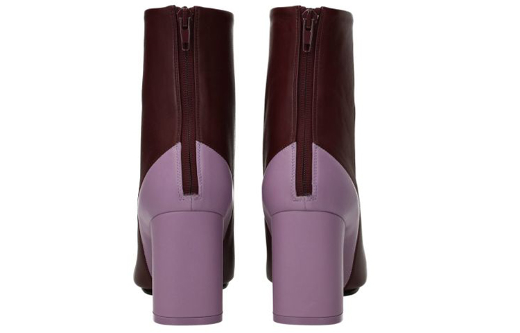 (W) CELINE Leather Retro Versatile Ankle Boots 'Violet' 圖 3