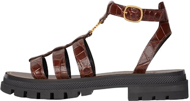 (Women) CELINE Leather Sandal 'Deep Brown Crocodile' 343593656C.19DK (Women) CELINE Leather Sandal 'Deep Brown Crocodile' 343593656C.19DK