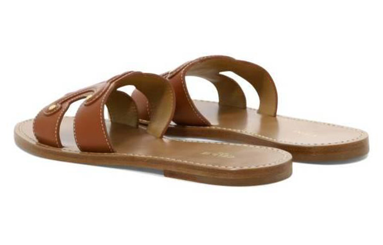 Shop (W) CELINE Sandal Kulit Slip-On 'Fashion Coklat' 352413767C.04LU
