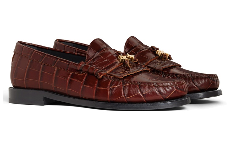 Lookbook (Women) CELINE Leather Slip-On Flat 'Brown' 354163850C.19DK