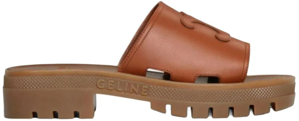(Women) CELINE Leather Slip-On Platform Sandals 'Brown' 348513778C.04LU Order (Women) CELINE Leather Slip-On Platform Sandals 'Brown' 348513778C.04LU