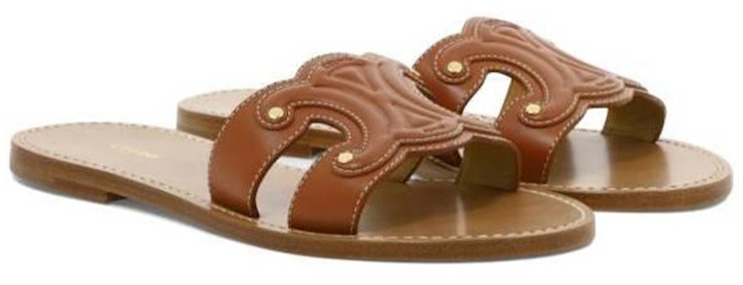 (W) Sandal Celine Slip-On Kulit 'Fashion Sandal Coklat' 352413767C.04LU Order (W) Sandal Celine Slip-On Kulit 'Fashion Sandal Coklat' 352413767C.04LU