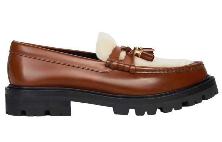 Order (Women) CELINE Leather Tassel Platform 'Tan' 344883729C.03TV