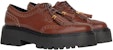 (W) CELINE Kulit Tassel Platform Derby 'Merah Coklat' 348443602C.27FX