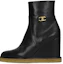 Buy (W) Bota de Cuero Vintage para Tobillo CELINE 'Negro' 339603190C.38NO